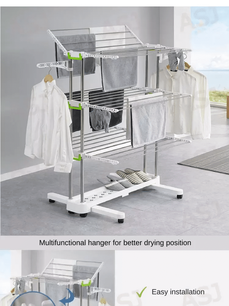 ASJ Large Size Korean Multi-Functional Foldable Drying Rack is top10 heavy duty clothes drying rack Malaysia, best brand for cloth drying stand the best way to dry clothes indoors, top 10 ikea clothes rack Malaysia, best clothes drying rack for indoor, How do you dry clothes on a small balcony?, Stainless steel clothes drying rack Malaysia, Best Stainless Steel Clothes Drying Rack, balcony laundry rack,outdoor clothes drying rack Malaysia,best clothes drying rack Malaysia,wall mounted clothes drying rack Malaysia, leifheit drying rack Malaysia, retractable laundry rack Malaysia, Which brand is best for cloth drying stand?,Which laundry system is best?, What is the best way to dry clothes indoors?,What is the best room to dry clothes in?,